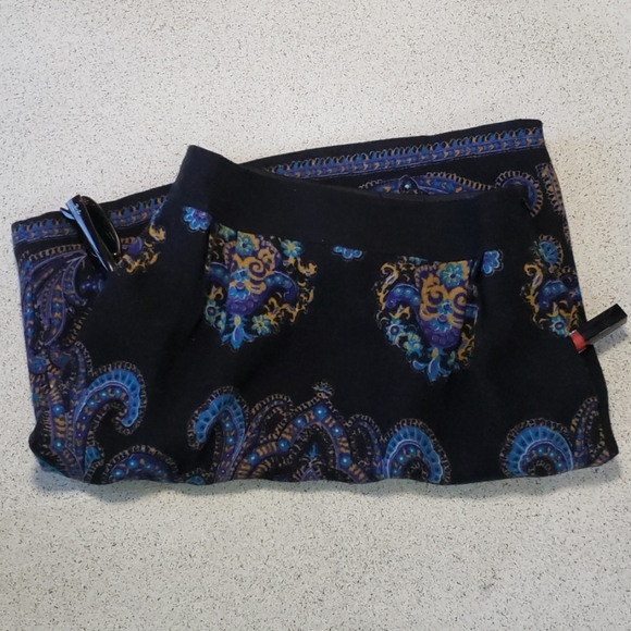 2P Lands End Wool Pencil ALine Paisley Skirt - Picture 6 of 8